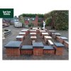 Black Pier Caps: Natural Granite 36cm x 36cm Pier Cap in Emperor Black - for 1 1/2 Brick Pillar