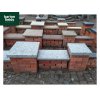 Silver Pier Caps: Natural Granite 36cm x 36cm Pier Cap in Emperor Silver - for 1 1/2 Brick Pillar