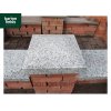 Silver Pier Caps: Natural Granite 36cm x 36cm Pier Cap in Emperor Silver - for 1 1/2 Brick Pillar