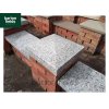 Silver Pier Caps: Natural Granite 36cm x 36cm Pier Cap in Emperor Silver - for 1 1/2 Brick Pillar