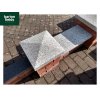 Silver Pier Caps: Natural Granite 36cm x 36cm Pier Cap in Emperor Silver - for 1 1/2 Brick Pillar