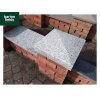 Silver Pier Caps: Natural Granite 36cm x 36cm Pier Cap in Emperor Silver - for 1 1/2 Brick Pillar