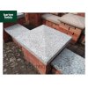 Silver Pier Caps: Natural Granite 48cm x 48cm Pier Cap in Emperor Silver - for 2 Brick Pillar