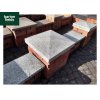 Silver Pier Caps: Natural Granite 48cm x 48cm Pier Cap in Emperor Silver - for 2 Brick Pillar