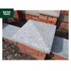 Silver Pier Caps: Natural Granite 48cm x 48cm Pier Cap in Emperor Silver - for 2 Brick Pillar