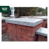Silver Pier Caps: Natural Granite 60cm x 60cm Pier Cap in Emperor Silver - for 2 1/2 Brick Pillar