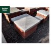 Silver Pier Caps: Natural Granite 60cm x 60cm Pier Cap in Emperor Silver - for 2 1/2 Brick Pillar