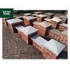 Wall Copings: Natural Granite Flat Double Coping Stone in Emperor Silver - 600mm x 300mm x 40mm