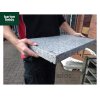 Wall Copings: Natural Granite Flat Double Coping Stone in Emperor Silver - 600mm x 300mm x 40mm