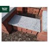 Wall Copings: Natural Granite Flat Double Coping Stone in Emperor Silver - 600mm x 300mm x 40mm