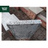 Wall Copings: Natural Granite Flat Double Coping Stone in Emperor Silver - 600mm x 300mm x 40mm