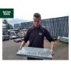Wall Copings: Natural Granite Flat Double Coping Stone in Emperor Silver - 600mm x 300mm x 40mm