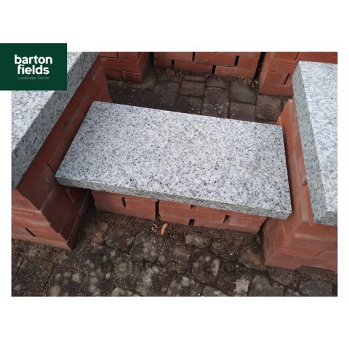 Wall Copings: Natural Granite Flat Double Coping Stone in Emperor Silver - 600mm x 300mm x 40mm