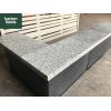 Wall Copings: Natural Granite Flat Double Coping Stone in Emperor Silver - 600mm x 300mm x 40mm
