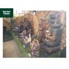 4 Bowls on Wood Self Contained Water Feature