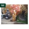Medium Bamboo Poles Self Contained Sphere Water Feature