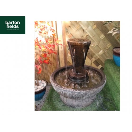 Falling Waters Cast Stone Self Contained Water Fountain - 690mm High