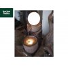 Pouring Glowing Globe Self Contained Water Feature