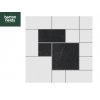 Porcelain Paving: Spanish Quartz Black 3 Mixed Size Paving Tiles - Patio Pack of 18.36m2