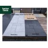 Porcelain Paving: Spanish Quartz Black 3 Mixed Size Paving Tiles - Patio Pack of 18.36m2