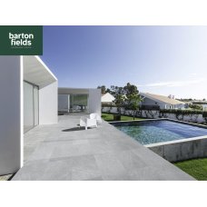 Porcelain Paving: Spanish Quartz Grey 900x600x20mm Paving Tiles - Patio Pack of 18.9m2