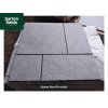 Porcelain Paving: Italian Stones Steel Grey 3 Mixed Size Paving Tiles - Patio Pack of 20.48m2