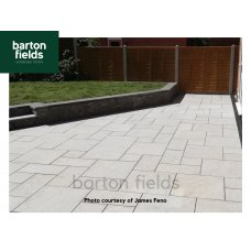 Porcelain Paving: Italian Stones Steel Grey 3 Mixed Size Paving Tiles - Patio Pack of 20.48m2