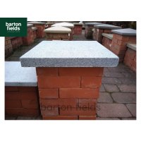 Natural Granite Flat Pier Cap in Graphite Grey - 400mm x 400mm x 40mm