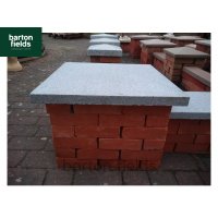 Natural Granite Flat Pier Cap in Graphite Grey - 620mm x 620mm x 40mm
