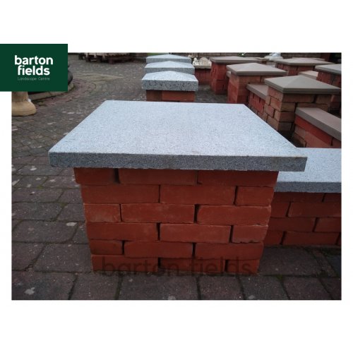 Natural Granite Flat Pier Cap in Graphite Grey - 620mm x 620mm x 40mm