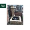 Natural Limestone Corner Wall Fountain - French Village Design: 1.25mtr High