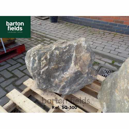 Natural Silver Quartz Stone Monolith - Pre-Drilled Water Feature. Ref: SQ-300 - 520mm High