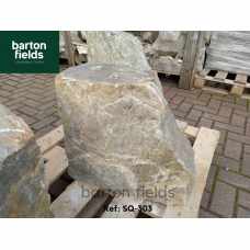 Natural Silver Quartz Stone Monolith - 440mm High Pre-Drilled Water Feature - Ref: SQ-303