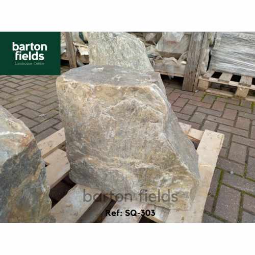 Natural Silver Quartz Stone Monolith - 440mm High Pre-Drilled Water Feature - Ref: SQ-303