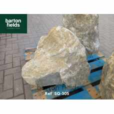 Natural Silver Quartz Stone Monolith - 500mm High Pre-Drilled Water Feature - Ref: SQ-305