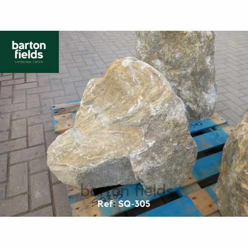 Natural Silver Quartz Stone Monolith - 500mm High Pre-Drilled Water Feature - Ref: SQ-305