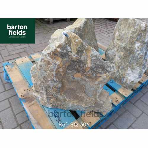 Natural Silver Quartz Stone Monolith - 500mm High Pre-Drilled Water Feature - Ref: SQ-306