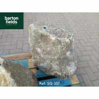 Natural Silver Quartz Stone Monolith - 520mm High Pre-Drilled Water Feature - Ref: SQ-307