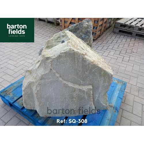 Natural Silver Quartz Stone Monolith - 730mm High Pre-Drilled Water Feature - Ref: SQ-308