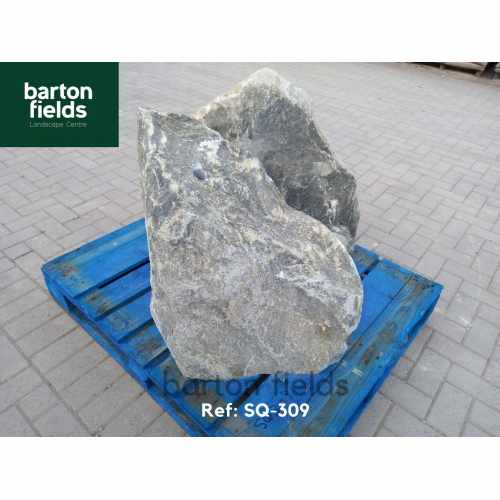 Natural Silver Quartz Stone Monolith - 700mm High Pre-Drilled Water Feature - Ref: SQ-309