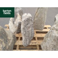Natural Silver Quartz Stone Pre-Drilled Monolith Water Feature: SQ-508 - 500mm High