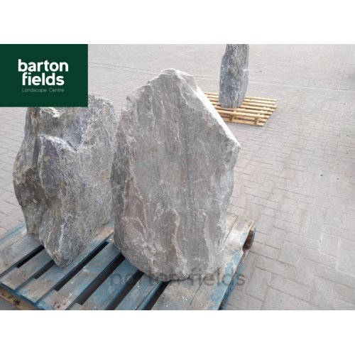 Natural Silver Quartz Stone Pre-Drilled Monolith Water Feature: SQ-612 - 915mm High