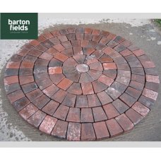 Tumbled 50mm Block Paving Circle, Brindle - 1.55mtr Diameter