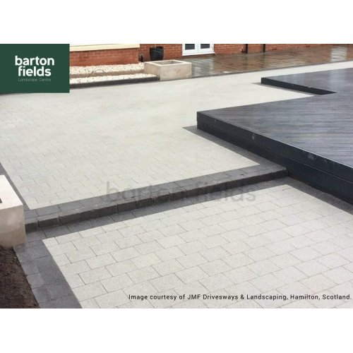 Block Paving: Granite Effect Shot Blast Paving in Silver Grey - 210x170x50mm - Pack 8.0m2