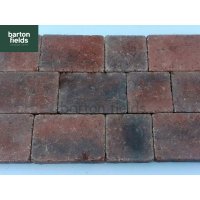 Tumbled 50mm 2 Size Block Paving, Brindle - Pack 8.35m2  