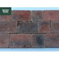 Tumbled 50mm 2 Size Block Paving, Brindle - Pack 8.35m2  