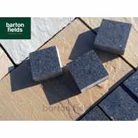 Natural Sawn Granite Cobble  Setts, Emperor Black - 10cm x 10cm x 4cm
