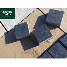 Natural Sawn Granite Cobble  Setts, Emperor Black - 10cm x 10cm x 4cm