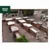 Natural Sandstone 48cm x 48cm Pier Cap in Galaxy Black Colour - for 2 Brick Pier