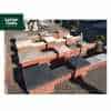 Black Copings: Natural Granite Flat Double Coping Stone in Emperor Black - 600mm x 300mm x 40mm